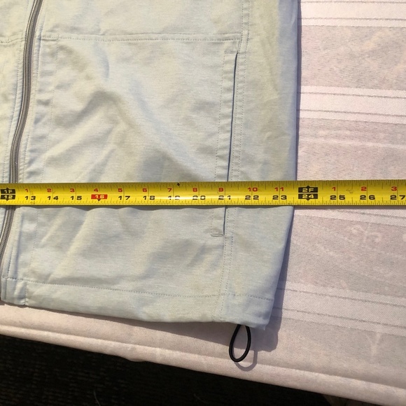 GREG NORMAN MENS LARGE JACKET LIGHT BLUE POCKETS - Picture 7 of 12